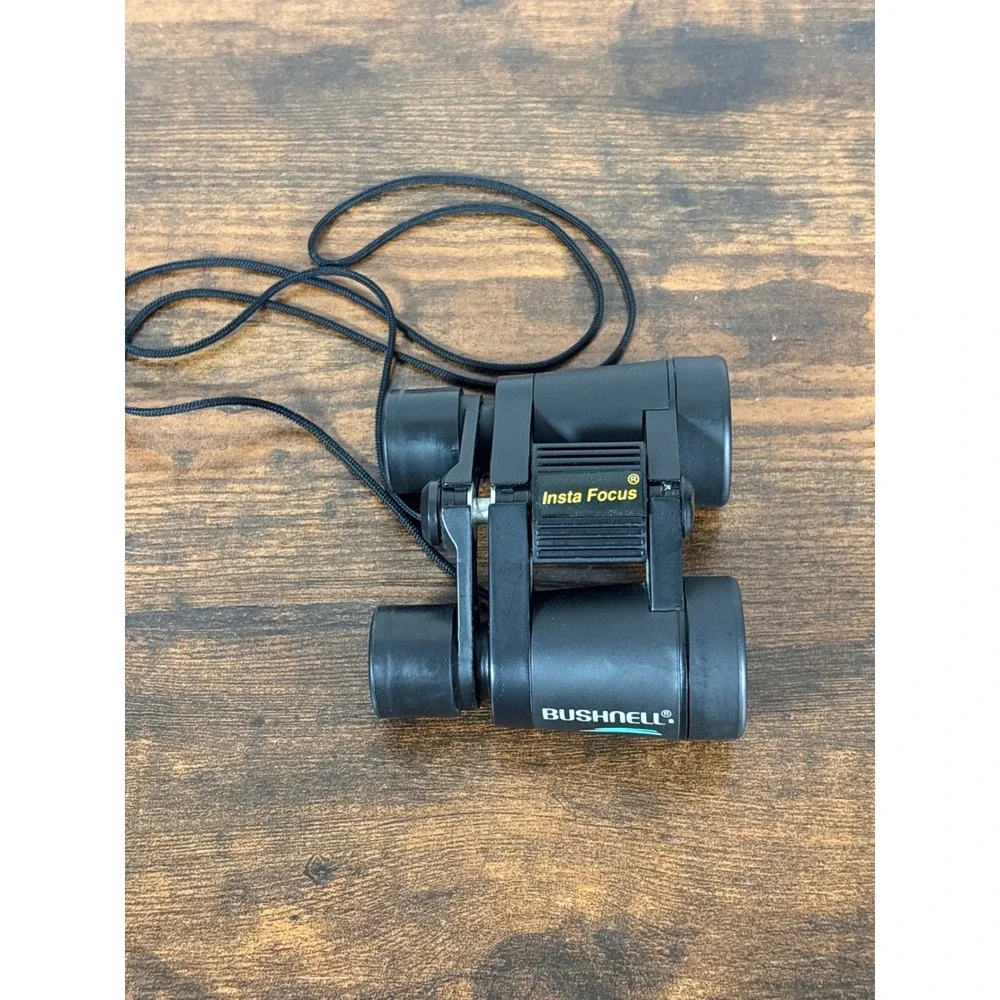 Bushnell PowerView 4x30 Binoculars Black Compact InstaFocus Model 13-0430